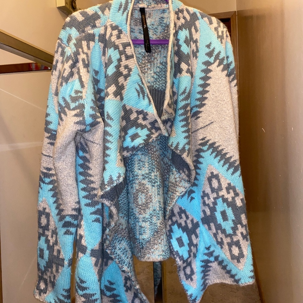 Flowy Aztec weather knitted cardigan